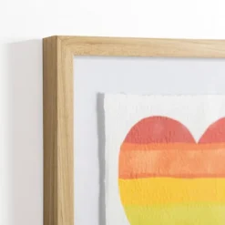 Framed Art-Kirkland's Home Pride Rainbow Heart Framed Art Print White/Multi