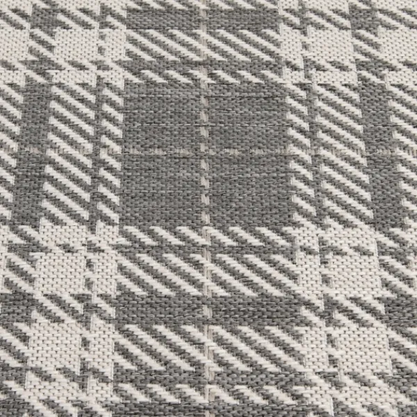 Outdoor Rugs-Kirkland's Home Priya Plaid Indoor/Outdoor Area Rug, 2X7 Gray