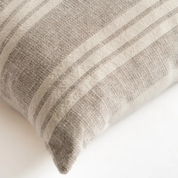 Pillows-Kirkland's Home Providence Stripe Pillow Ivory