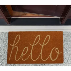 Doormats-Kirkland's Home Pumpkin Spice Hello Doormat Orange