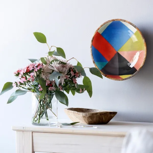 Wall Plaques-Kirkland's Home Pyramid Hanging Bowl Wall Plaque Multi