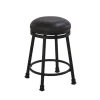 Bar Stools & Counter Height Stools-Kirkland's Home Radnor Cafe Swivel Stool Black