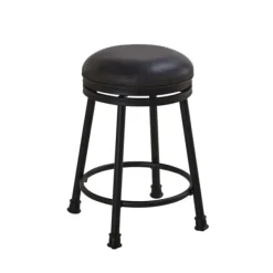 Bar Stools & Counter Height Stools-Kirkland's Home Radnor Cafe Swivel Stool Black