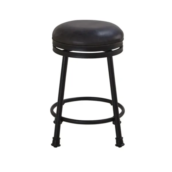 Bar Stools & Counter Height Stools-Kirkland's Home Radnor Cafe Swivel Stool Black