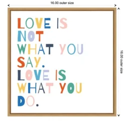 Wall Quotes & Signs-Kirkland's Home Rainbow Words I Framed Canvas Art Print Multi