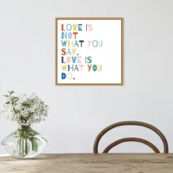 Wall Quotes & Signs-Kirkland's Home Rainbow Words I Framed Canvas Art Print Multi