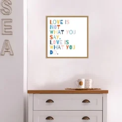 Wall Quotes & Signs-Kirkland's Home Rainbow Words I Framed Canvas Art Print Multi