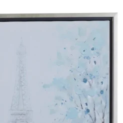 Framed Art-Kirkland's Home Rainy Paris Blues Transitional Framed Wall Art Blue/White/Black