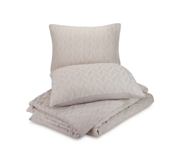 Duvets-Kirkland's Home Raised Chevron 3-Pc. Queen Duvet Set Gray
