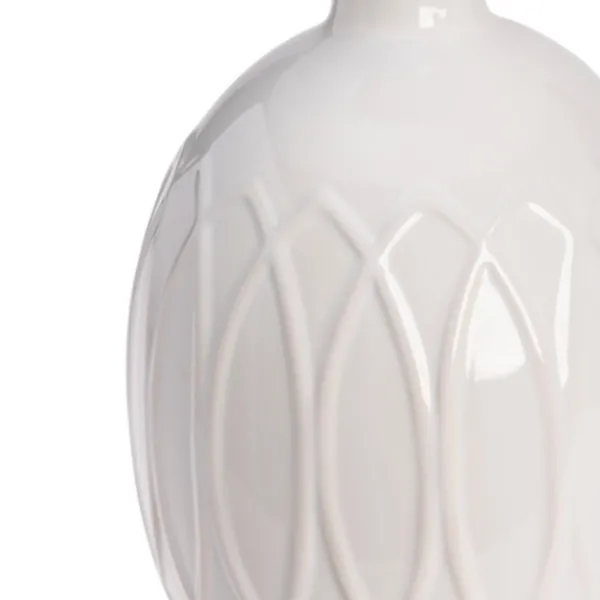 Table Lamps-Kirkland's Home Raised Geometric Table Lamp White