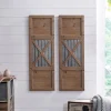 Wall Plaques-Kirkland's Home Raleigh Shutters, Set Of 2 Brown/Silver
