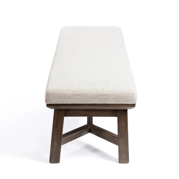 Benches & Ottomans-Kirkland's Home Randi Upholstered Bench Ivory