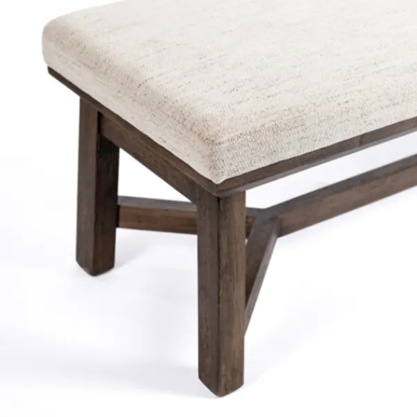 Benches & Ottomans-Kirkland's Home Randi Upholstered Bench Ivory