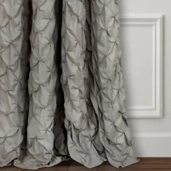 Curtains & Drapes-Kirkland's Home Ravello Pintuck Curtain Panel, 84 In. Gray