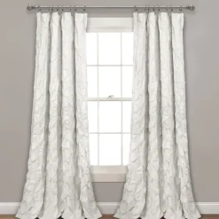Curtains & Drapes-Kirkland's Home Ravello Pintuck Curtain Panel, 84 In. White