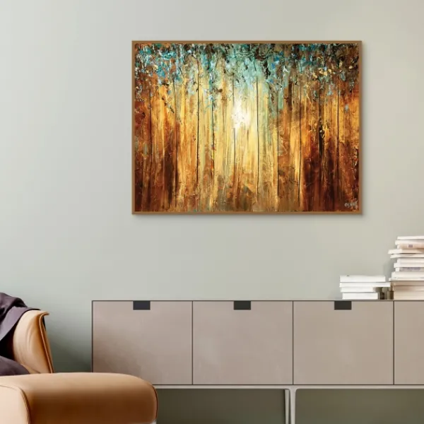 Canvas Art-Kirkland's Home Ray Of Light Framed Canvas Art Print Gold