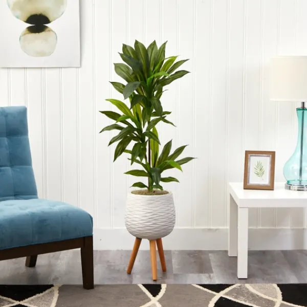 Trees & Topiaries-Kirkland's Home Real Touch Dracaena In Mossy Tripod Planter