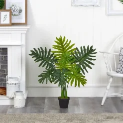 Trees & Topiaries-Kirkland's Home Real Touch Potted Tree Philodendron, 36 In.