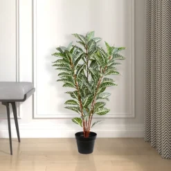 Trees & Topiaries-Kirkland's Home Real Touch Zebra Plant In Nursery Planter