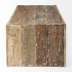 Coffee Tables-Kirkland's Home Reclaimed Natural Wood Distressed Coffee Table