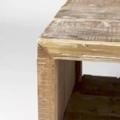 Coffee Tables-Kirkland's Home Reclaimed Natural Wood Distressed Coffee Table