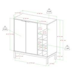 Cabinets & Sideboards-Kirkland's Home Reclaimed Wood Industrial Bar Cabinet Brown