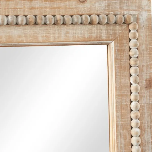 Decorative Mirrors-Kirkland's Home Rectangle Distressed Beaded Wall Mirror