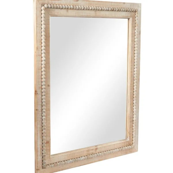 Decorative Mirrors-Kirkland's Home Rectangle Distressed Beaded Wall Mirror
