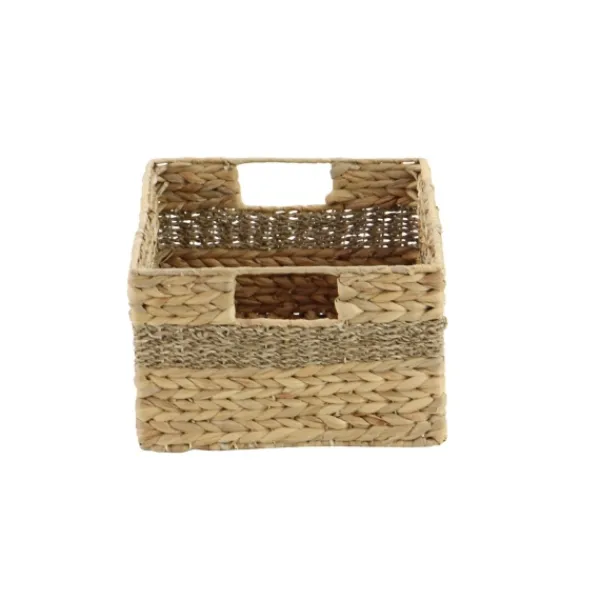 Baskets & Boxes-Kirkland's Home Rectangular Baskets With Metal Handles, Set Of 4 Brown