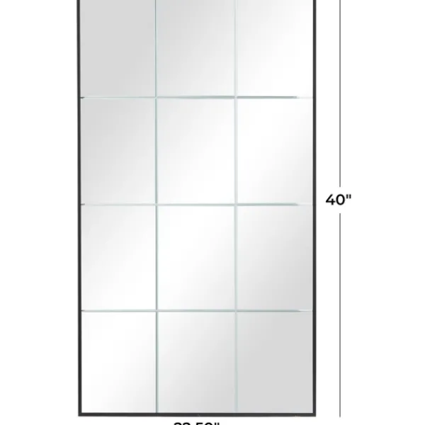Decorative Mirrors-Kirkland's Home Rectangular Windowpane Grid Mirror, 23X40 In.