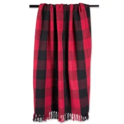 Blankets & Throws-Kirkland's Home Red And Black Buffalo Check Throw Red/Black
