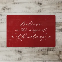 Kitchen & Floor Mats-Kirkland's Home Red Believe In The Magic Of Christmas Floor Mat Red/White