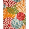Outdoor Rugs-Kirkland's Home Red Bright Floral Burst Outdoor Area Rug, 7X10 Red/Orange/Blue