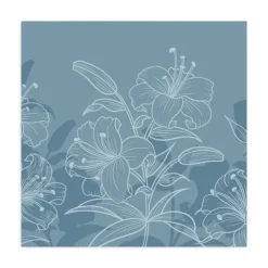 Wall Murals & Wall Decals-Kirkland's Home Regent Gray Floral Peel And Stick Wall Mural Blue