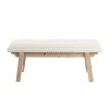 Benches & Ottomans-Kirkland's Home Remi Stripe Upholstered Bench Ivory/Gray