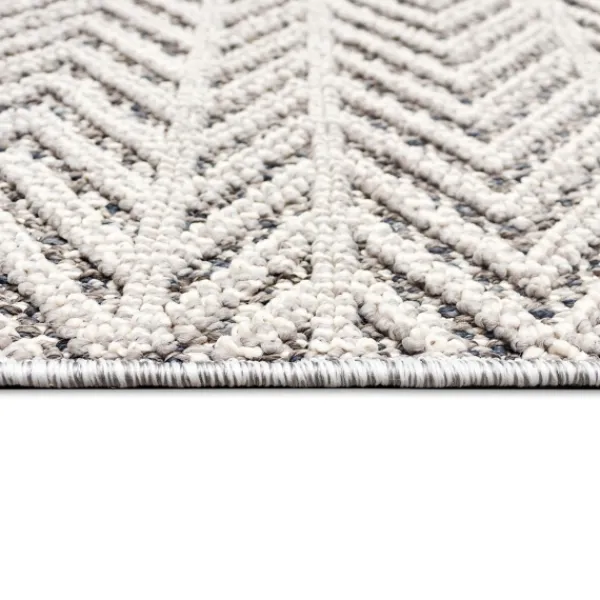 Outdoor Rugs-Kirkland's Home Reverse Arrows Outdoor Area Rug, 5X7 Gray
