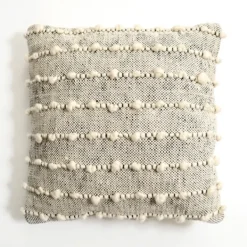 Pillows-Kirkland's Home Rhea Handwoven Pillow Ivory