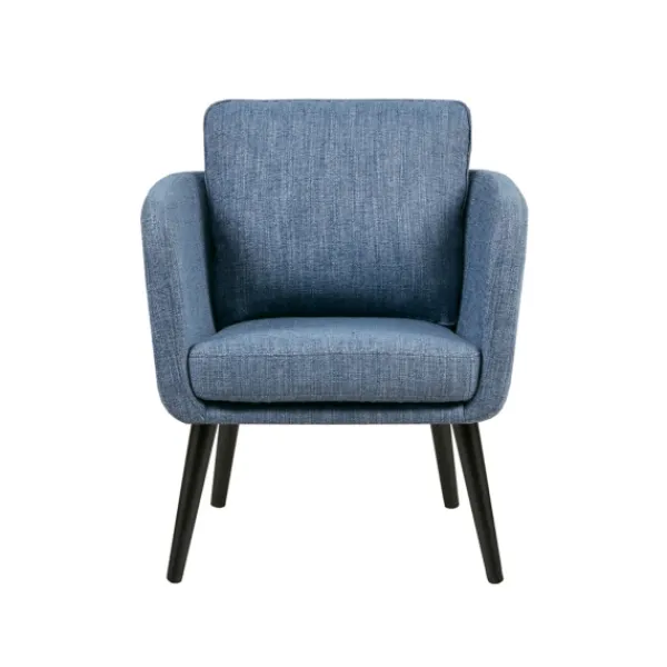 Accent Chairs-Kirkland's Home Rich Back Pillow Accent Chair Blue