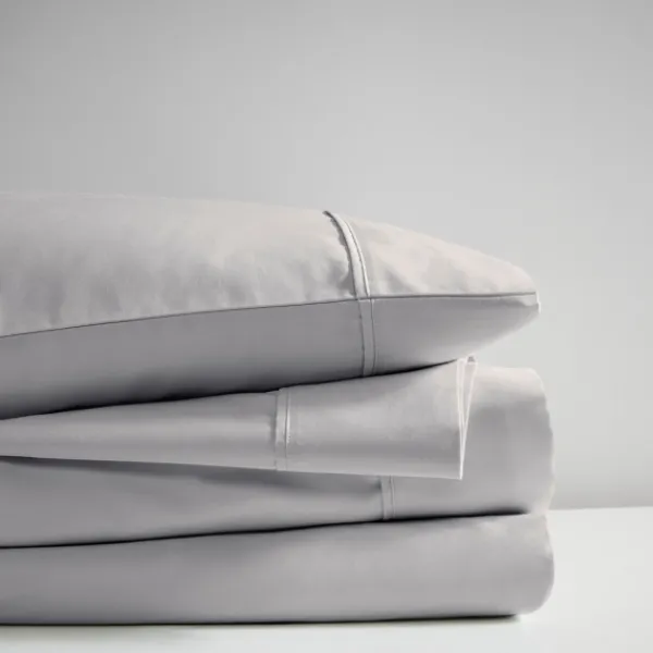 Bed Sheets-Kirkland's Home Rich Cooling Cotton Queen Sheet Set Gray