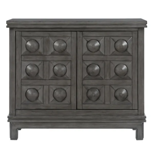 Cabinets & Sideboards-Kirkland's Home Rich Dimensional Panel Cabinet Gray