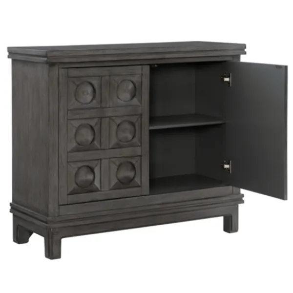 Cabinets & Sideboards-Kirkland's Home Rich Dimensional Panel Cabinet Gray