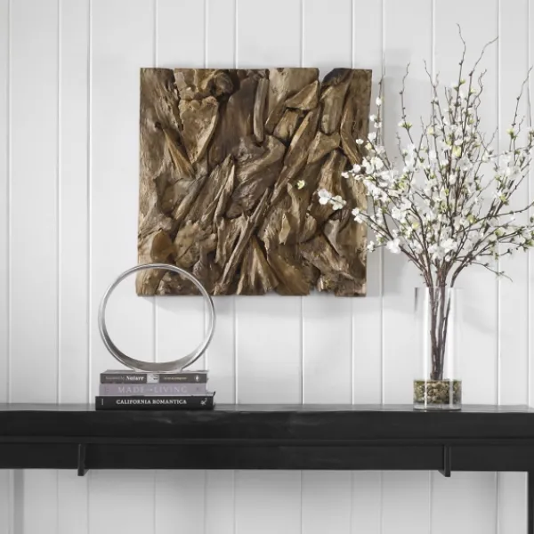Wall Plaques-Kirkland's Home Rio Natural Wood Wall Plaque Brown