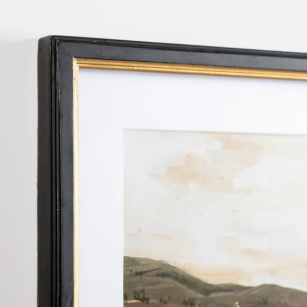 Framed Art-Kirkland's Home Road Through Hills Framed Art Print Brown/Tan/White
