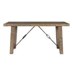 Console Tables-Kirkland's Home Roane Gray Reclaimed Pine Console Table