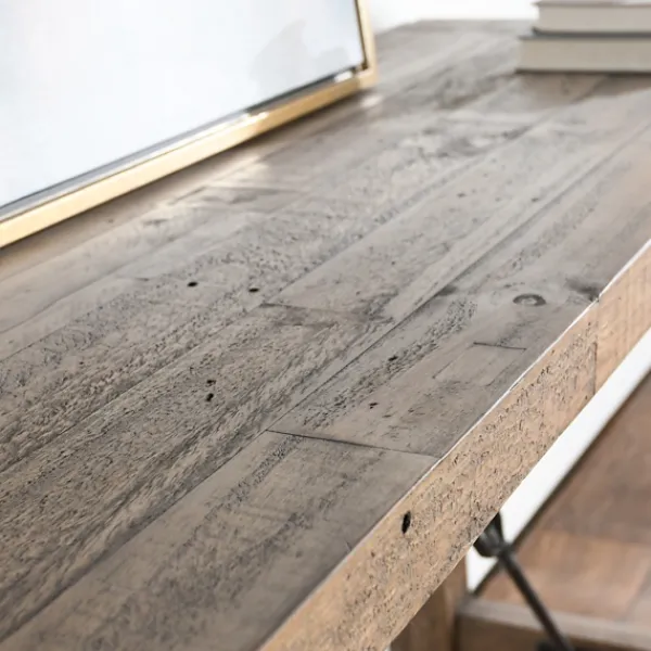 Console Tables-Kirkland's Home Roane Gray Reclaimed Pine Console Table
