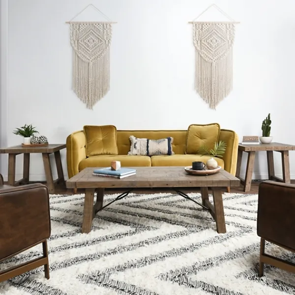 Coffee Tables-Kirkland's Home Roane Gray Reclaimed Pine Coffee Table