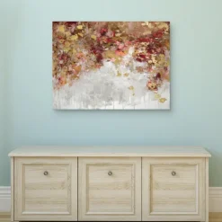 Canvas Art-Kirkland's Home Robbins Charmed Gold Canvas Art Print Red/Gold/Gray