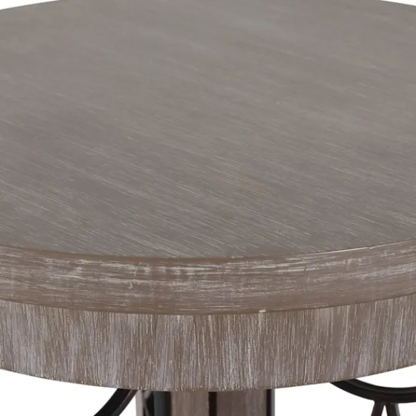 Accent & End Tables-Kirkland's Home Roberta Wood Decorative Metal Accent Table Gray