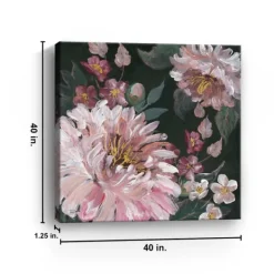 Canvas Art-Kirkland's Home Romantic Moody Roses Giclee Canvas Art Print Black/Pink