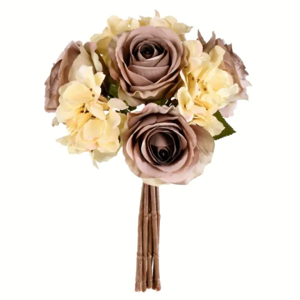 Stems & Bouquets-Kirkland's Home Rose And Hydrangea Bouquets, Set Of 2 Ivory